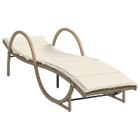 VidaXL   Ligbed   Beige   Poly rattan
