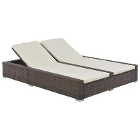 VidaXL   Ligbed   Bruin   Poly rattan