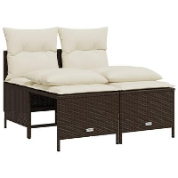 VidaXL   Loungeset   Bruin   Poly rattan
