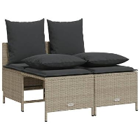 VidaXL   Loungeset   Grijs   Poly rattan