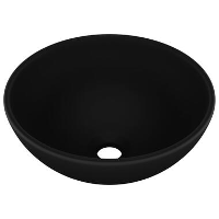 VidaXL   Luxe Wasbak   Zwart   Keramiek