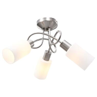 VidaXL Plafondlamp met keramieke cilindervormige kappen 3xE14 wit