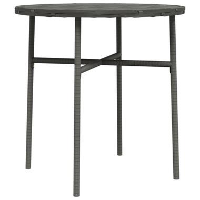 VidaXL Salontafel 45 cm poly rattan grijs