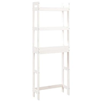 VidaXL   Toiletrek   Wit   Grenenhout