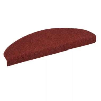VIDAXL Trapmatten zelfklevend 65x21x4 cm naaldvilt rood 15 st