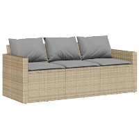 VidaXL   Tuinbank   Beige   Poly rattan