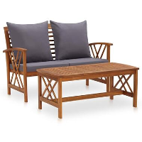 VidaXL   Tuinset   Grijs   Hout