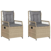 VidaXL   Tuinstoel   Beige   Poly rattan