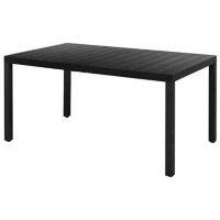 VIDAXL Tuintafel 150x90x74 cm aluminium en HKC zwart
