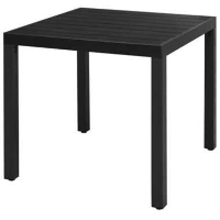 VIDAXL Tuintafel 80x80x74 cm aluminium en HKC zwart