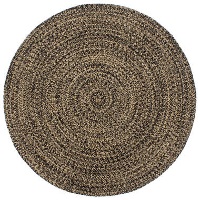 VidaXL   Vloerkleed   Zwart   Jute