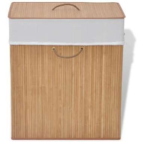 VidaXL Wasmand   bamboe   naturel