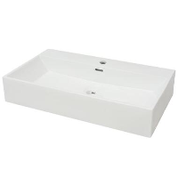 VidaXL   Wastafel   Wit   Keramiek   76 x 42.5 X 14.5 Cm