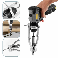Vierkante Gat Boor Bit Adapter met 4 Boor Bits Carbide Vierkante Gat Boor Bevestigingsbeugel Precieze Houtbewerking Stee