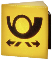 Viessmann Modelltechnik 1371 H0 reclamebord Deutsche Post met LED verlichting Kant en klaar model