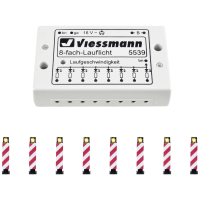 Viessmann Modelltechnik 5040 H0 Set van 8 stuks Waarschuwingspaal Met knipperschakeling Functioneel model