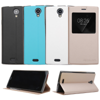 View Window Flip Pu Leather Protective Stand Case Cover For Leagoo Alfa 5