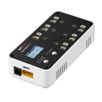 VIFLY WhoopStor 3 V3 40W 1.3A*6 6 Poorten DC 1S Lipo Batterijlader Ontlader met Opslagfunctie LED Scherm Ondersteunt 4.2