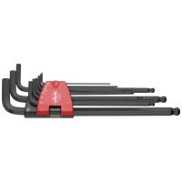 Vigor Haakse schroevendraaierset Inbus 1.5 Mm, 2 mm, 2.5 Mm, 3 mm, 4 mm, 5 mm, 6 mm, 8 mm, 10 mm 9 delig