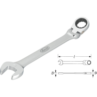 Vigor V2806 Steek ringratelsleutel Sleutelbreedte (metrisch) 10 mm
