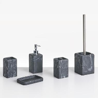 VILCANOTA   Badkameraccessoireset   Zwart   Polyresin