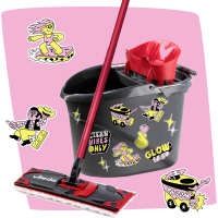 Vileda 183751 Vileda ULTRAMAX MY STYLE Box   Cleaning Lovers Vloerwisser set Antraciet, Rood 1 stuk(s)
