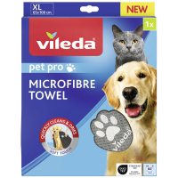 Vileda Pet Pro Microfibre Towel XL Dierenhanddoek Grijs Maat XL 1 stuk(s)