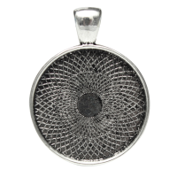 Vintage Round Alloy Diy Jewelry Collet Pendant Necklace Connector
