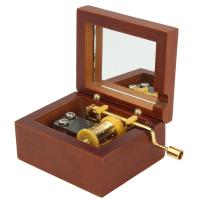 Vintage Square Hand Crank Musical Music Box Castle In The Sky Birthday Gift