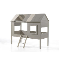 Vipack boomhut halfhoogslaper Charlotte   grijs/beige   209,3x136,7x185,2 cm   Leen Bakker
