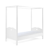 Vipack hemelbed Amori met nachtkastje   wit   Leen Bakker