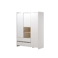 Vipack kledingkast Kiddy 3 deuren en 2 lades   wit   138x190x54 cm   Leen Bakker