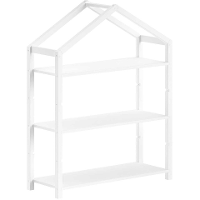 Leen Bakker   Boekenrek Dallas   111x40x141cm   Massief Dennen   Hout   Wit