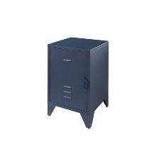Vipack nachtkastje Bronxx   denim blauw   Leen Bakker
