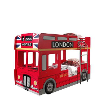 Vipack stapelbed London Bus   incl. LED   132x99,6x215 cm   Leen Bakker