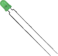 Vishay TLHG4400 Bedrade LED Groen Rond 3 mm 13 mcd 60 ° 30 mA 2.4 V