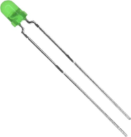 Vishay TLHG4401 Bedrade LED Groen Rond 3 mm 14 mcd 60 ° 30 mA 2.4 V