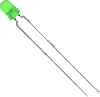 Vishay TLHG4405 Bedrade LED Groen Rond 3 mm 15 mcd 60 ° 30 mA 2.4 V