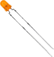 Vishay TLHO4400 Bedrade LED Oranje Rond 3 mm 13 mcd 60 ° 30 mA 2.4 V