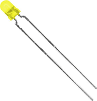 Vishay TLHY4400 Bedrade LED Geel Rond 3 mm 10 mcd 60 ° 30 mA 2.4 V