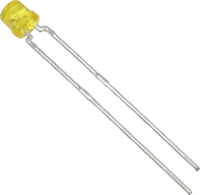 Vishay TLVY4200 Bedrade LED Geel Cilindrisch 3 mm 30 mcd 170 ° 30 mA 2.4 V