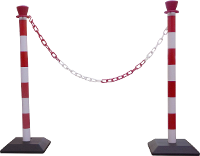 VISO PPKSET40RB KSET4 Kettingafsluiting Staat zelfstandig op de grond Riem  of kettinglengte 2 m