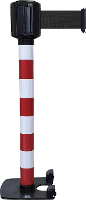 VISO RXLO1100RBBK LO3 Afzetpaal Staat zelfstandig op de grond Riem  of kettinglengte 10 m (Ø x h) 80 mm x 111 cm