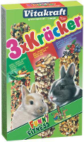 Vitakraft Dwergkonijn Krackers Noot/bosvruchten/groenten 3 In 1 #95;_