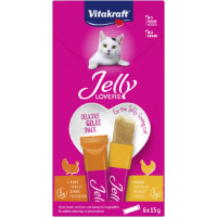 Vitakraft Jelly Lovers met kip & kalkoen kattensnack (6 x 15 g) 11 verpakkingen