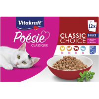 Vitakraft Poésie Classique Classic Choice in saus natvoer kat (12 x 85 g) 5 verpakkingen (60 x 85 g)
