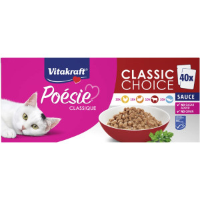 Vitakraft Poésie Classique Classic Choice in saus natvoer kat big pack (40 x 85 g) 3 verpakkingen