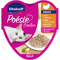 Vitakraft Poésie Création met kalkoen in kaassaus natvoer kat (15 x 85g) 3 verpakkingen