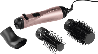 VitalMaxx Warmeluchtborstel Antraciet, Roze