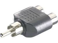 Vivanco Cinch Audio Y Adapter [1x Cinch Stekker   2x Cinch Koppeling] Zwart